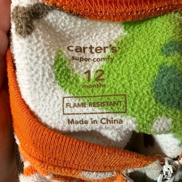 Carters One Piece Fleece Lot of 7 Pajamas | Multicolors | 12 Months - Picture 4 of 6